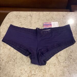 NWT Hanky Panky Lace Trim Boyshorts - Navy Size  Large